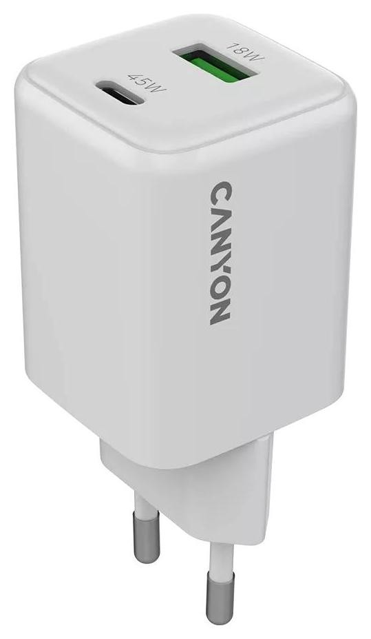 Canyon CU45AC GaN 45W 1xPD 1xQC EU Biała