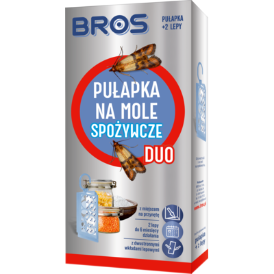 BROS Pułapka na mole spożywcze DUO + 2 wkłady