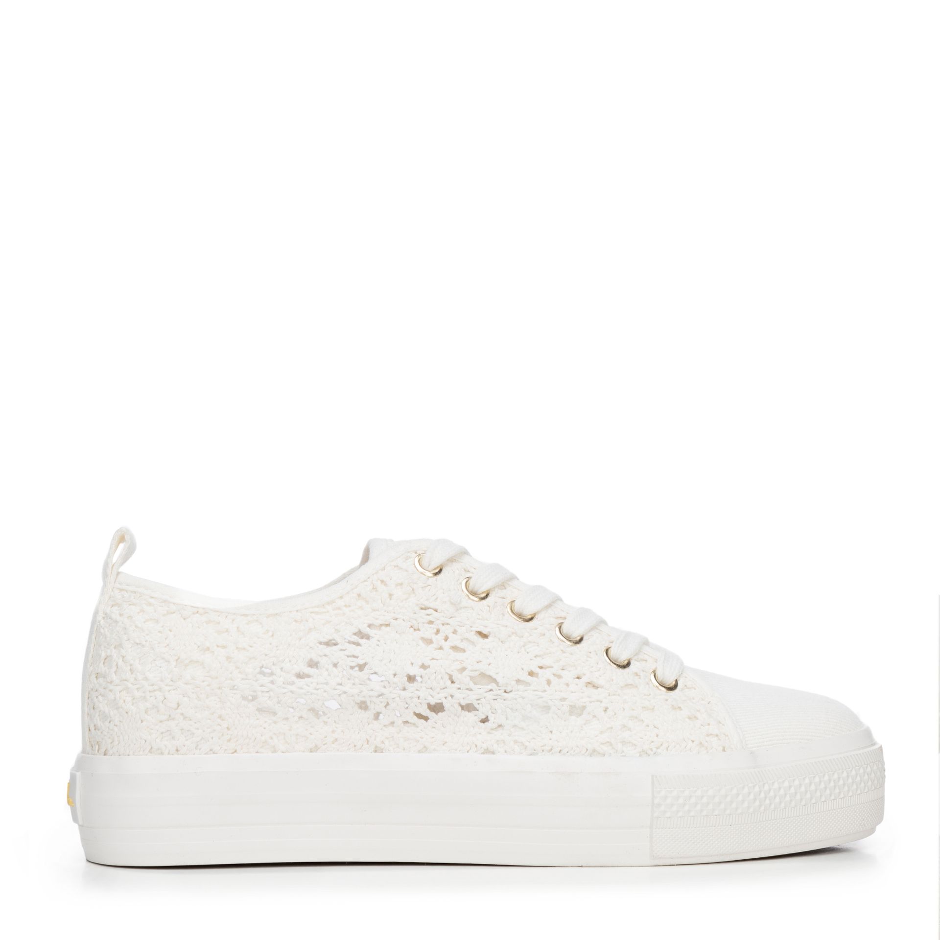 Damskie sneakersy ażurowe białe