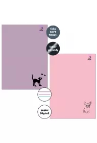 Zeszyt A5/32K 3-linie kolor 90g Animal S1 (10szt)