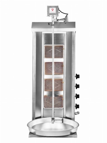 Gyros opiekacz gazowy do kebaba 4 palniki wsad do 60kg RQ43034 Linia Budget Resto Quality