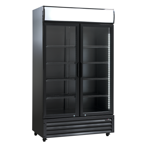 Szafa chłodnicza przeszklona 2-drzwiowa drzwi skrzydłowe 879 l SD1002BHE (RQ1100H-BLACK) Resto Quality