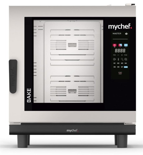 Piec konwekcyjno-parowy elektryczny piekarniczo-cukierniczy automatyczny system myjący 6x600x400 12,6 kW 400 V Mychef BAKE MASTER 6E Resto Quality