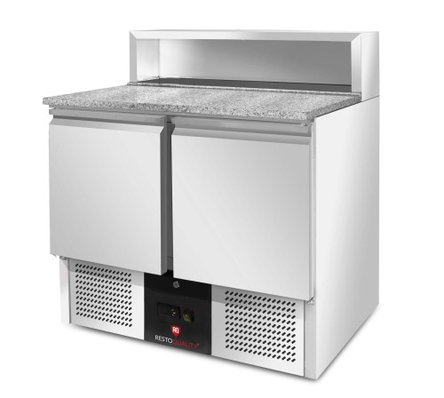 Stół chłodniczy do pizzy 2-drzwiowy RQPS900 z blatem granitowym 900x700x1067 mm Resto Quality