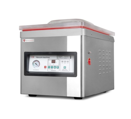 Pakowarka próżniowa komorowa listwa 390+390 mm pompa 20 m³/h 1,5 kW 485x530x500 mm RQVP400 Resto Quality