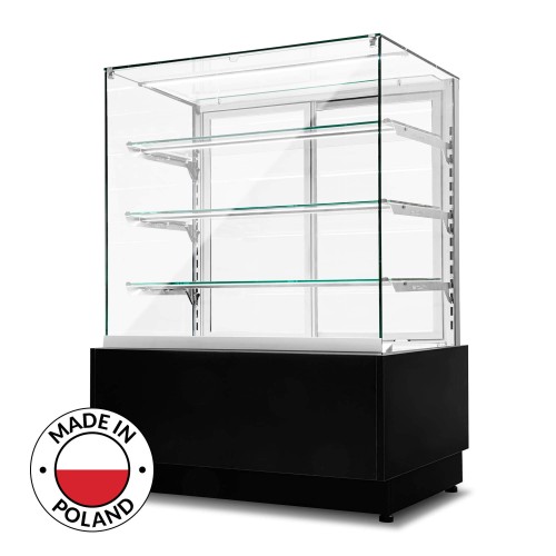 Witryna cukiernicza neutralna Dolce Visione Neutro Premium 900 wnętrze ze stali nierdzewnej 900x670x1300 mm Resto Quality