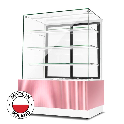 Witryna cukiernicza chłodnicza Dolce Visione Basic 900 BIANCO 900x670x1300 mm białe wnętrze Resto Quality