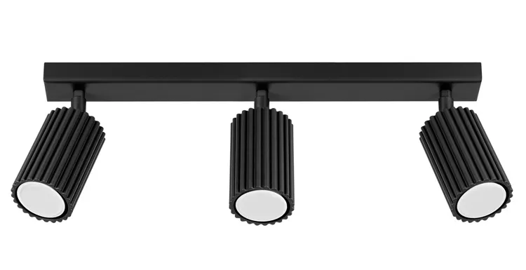 Loftowa czarna lampa sufitowa - D307 F0-B54