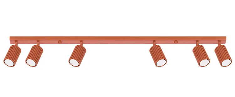 Czerwona lampa sufitowa 6-cio punktowa - 3X D304 G7-N35