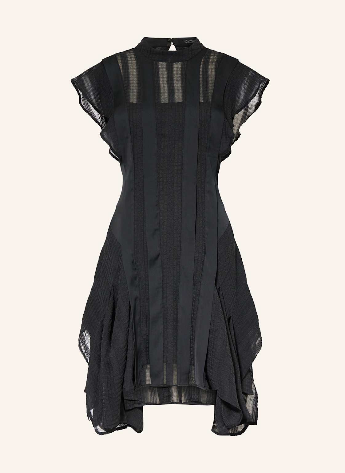 Allsaints Sukienka Z Wycięciami schwarz