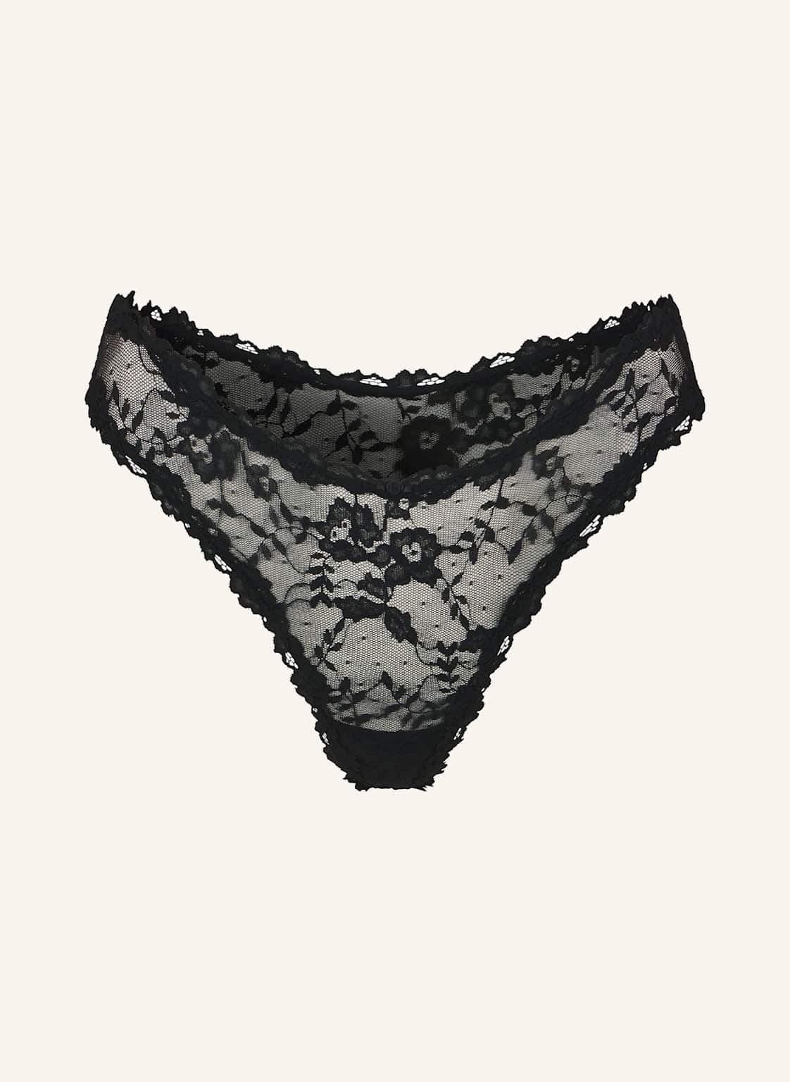 Skims Stringi Lace Dipped Thong schwarz