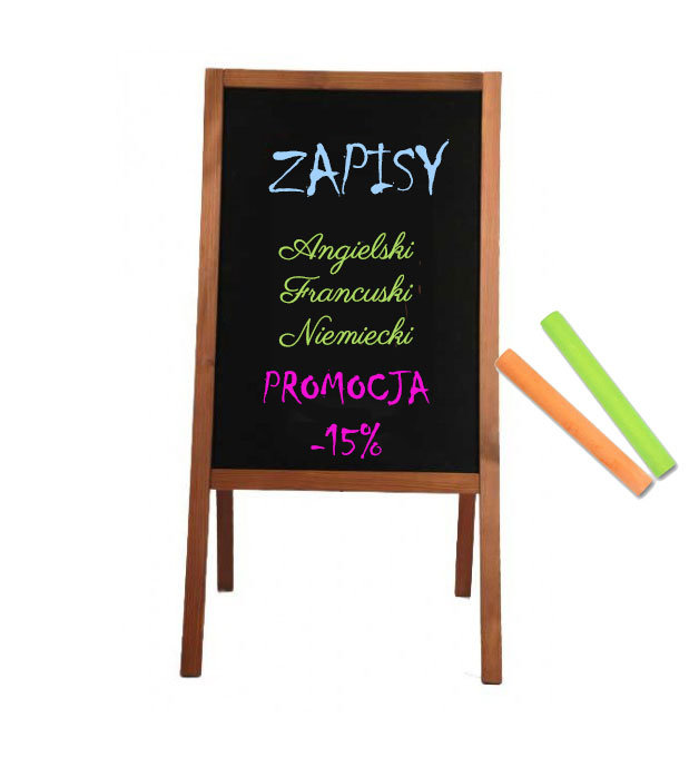 Potykacz stojak reklamowy dwustronny kredowy brąz l 100x60
