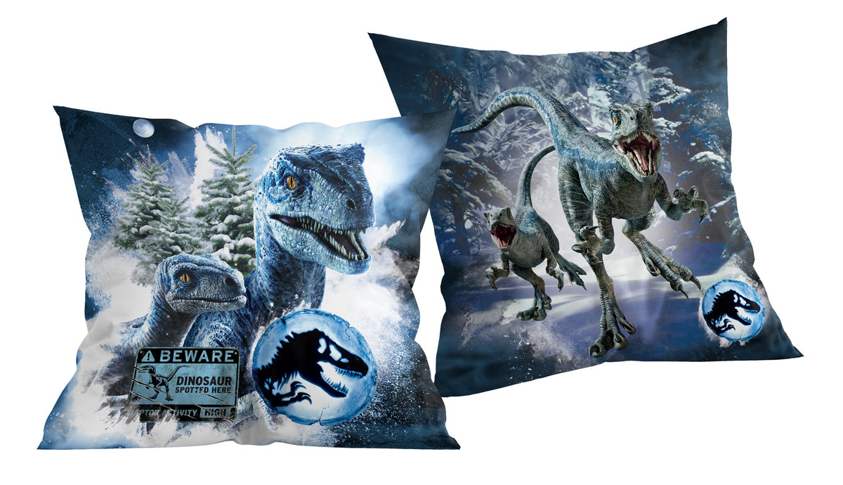 Poduszka dekoracyjna Jurassic World 40x40 cm Halantex dinozaur jasiek