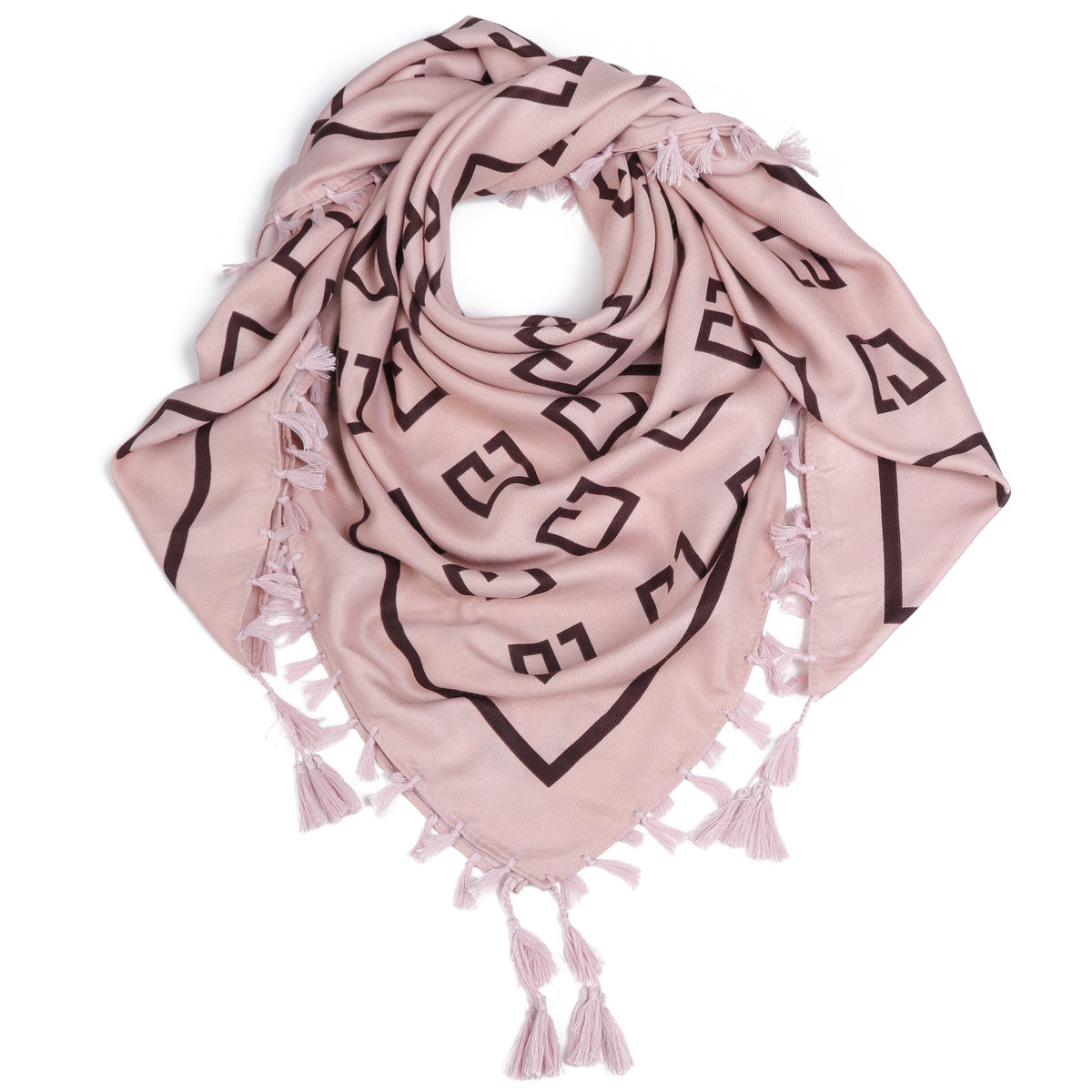 Chusta damska apaszka GEOMETRIC GRACE PINK