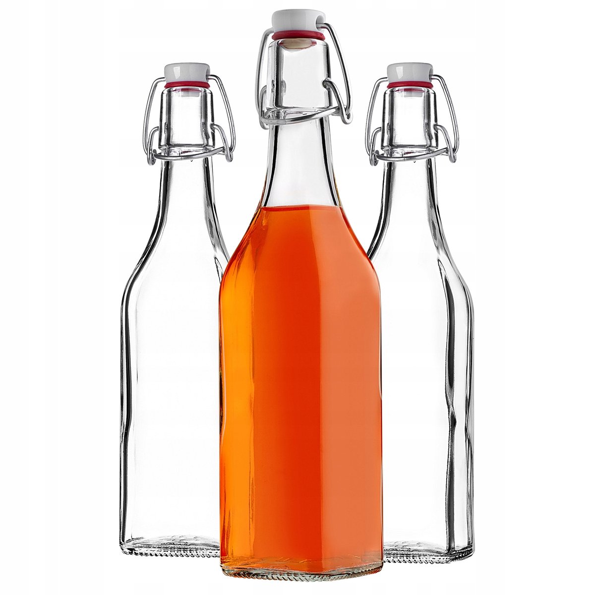 BUTELKA SZKLANA BUTELKI SZKLANE 500 ml 0,5L NA NALEWKI WINO 3 szt Z KORKIEM