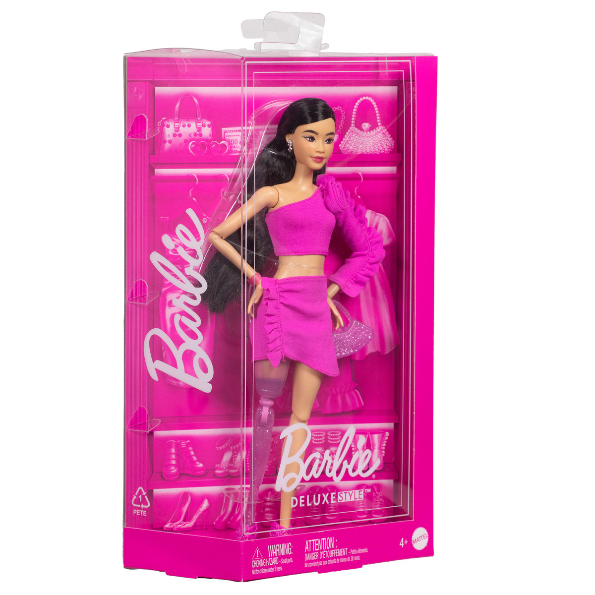 Barbie, Deluxe Style HYV26, Lalka w sukience z falbankami i różą, dla dzieci 4+