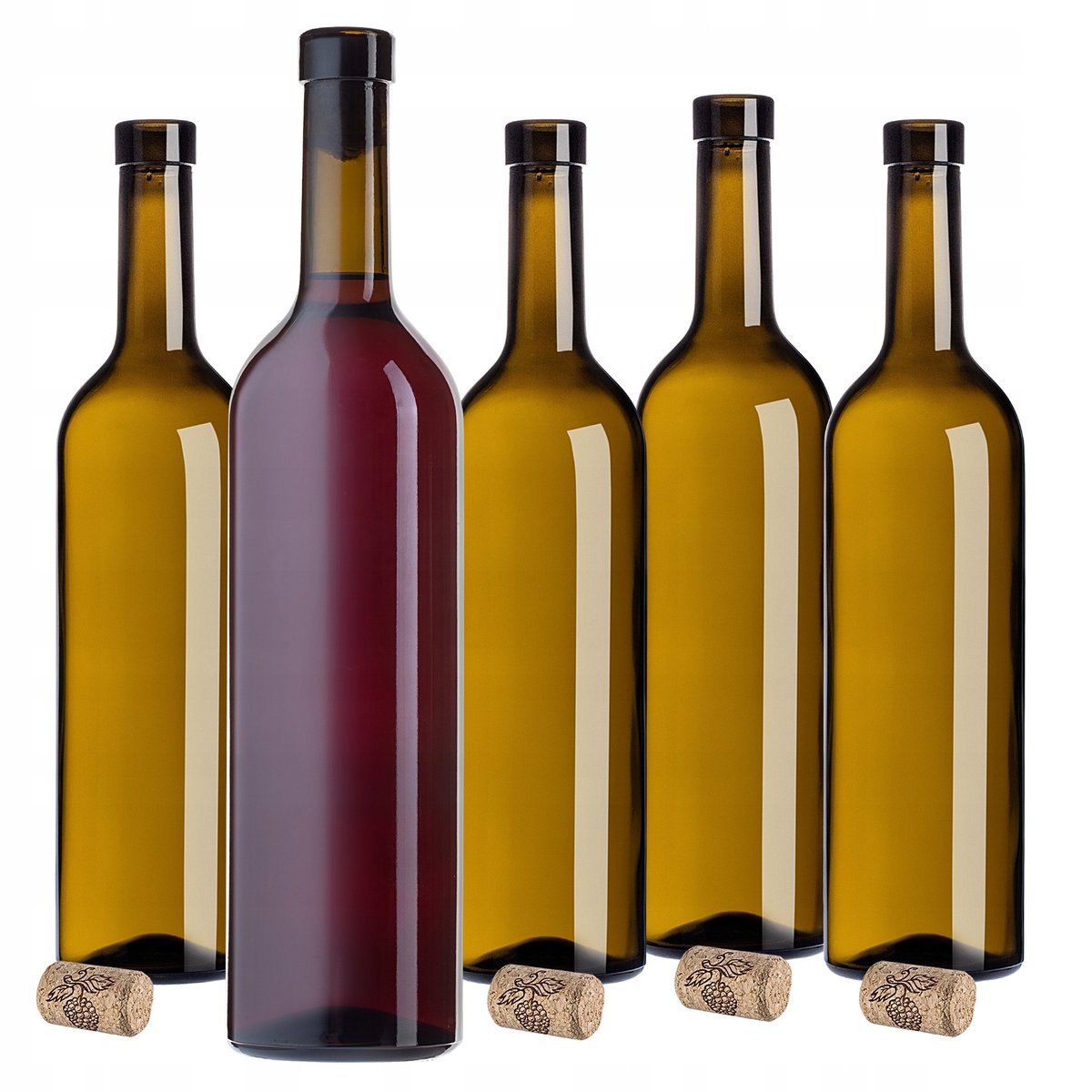 BUTELKI DO WINA NA WINO NALEWKI 750ml 0,75L BUTELKA SZKLANA 30szt Z KORKAMI