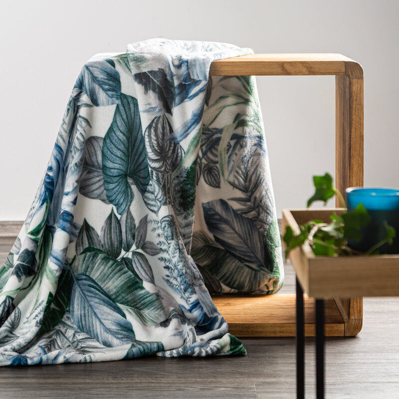 Koc Davos 2 150x200 cm zielony+srebrny