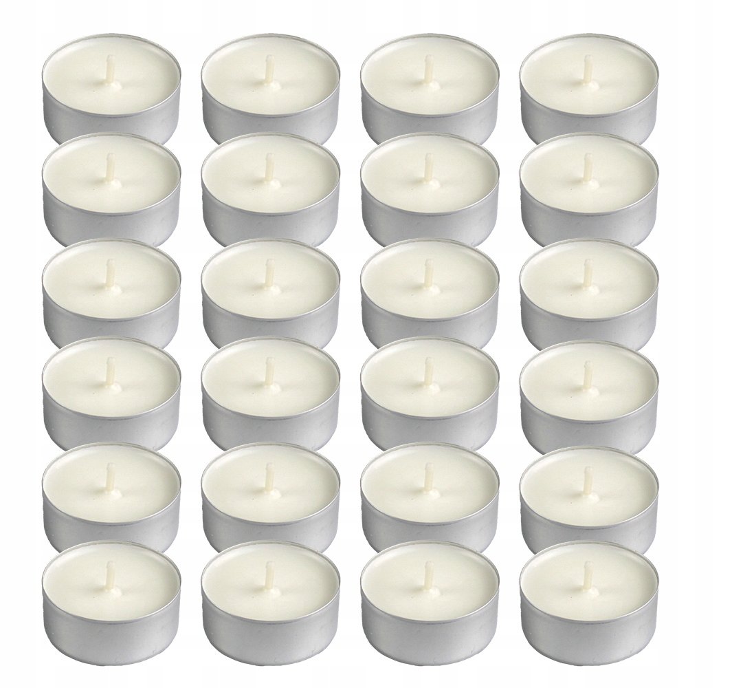 Podgrzewacze sojowe ręcznie robione tealight naturalne bezzapachowe 24 szt
