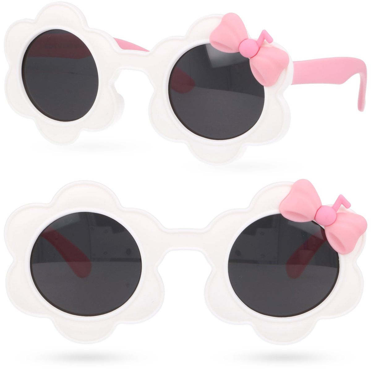 NIEŁAMLIWE Okulary przeciwsłoneczne dla dzieci dziecięce SUNFLOWER WHITE