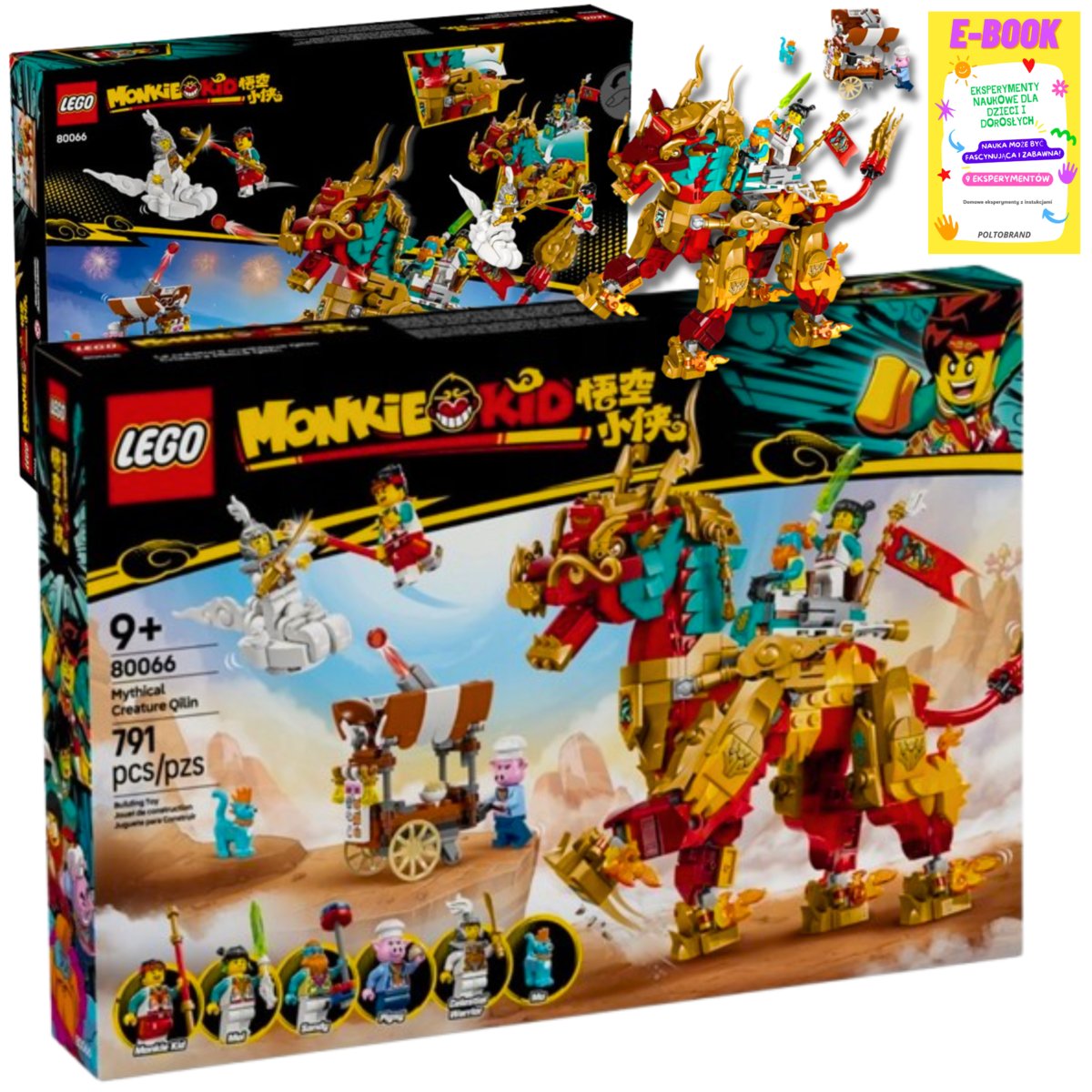 LEGO MONKIE KID MITYCZNE STWORZENIE QILIN KLOCKI PREZENT 80066 + EBOOK