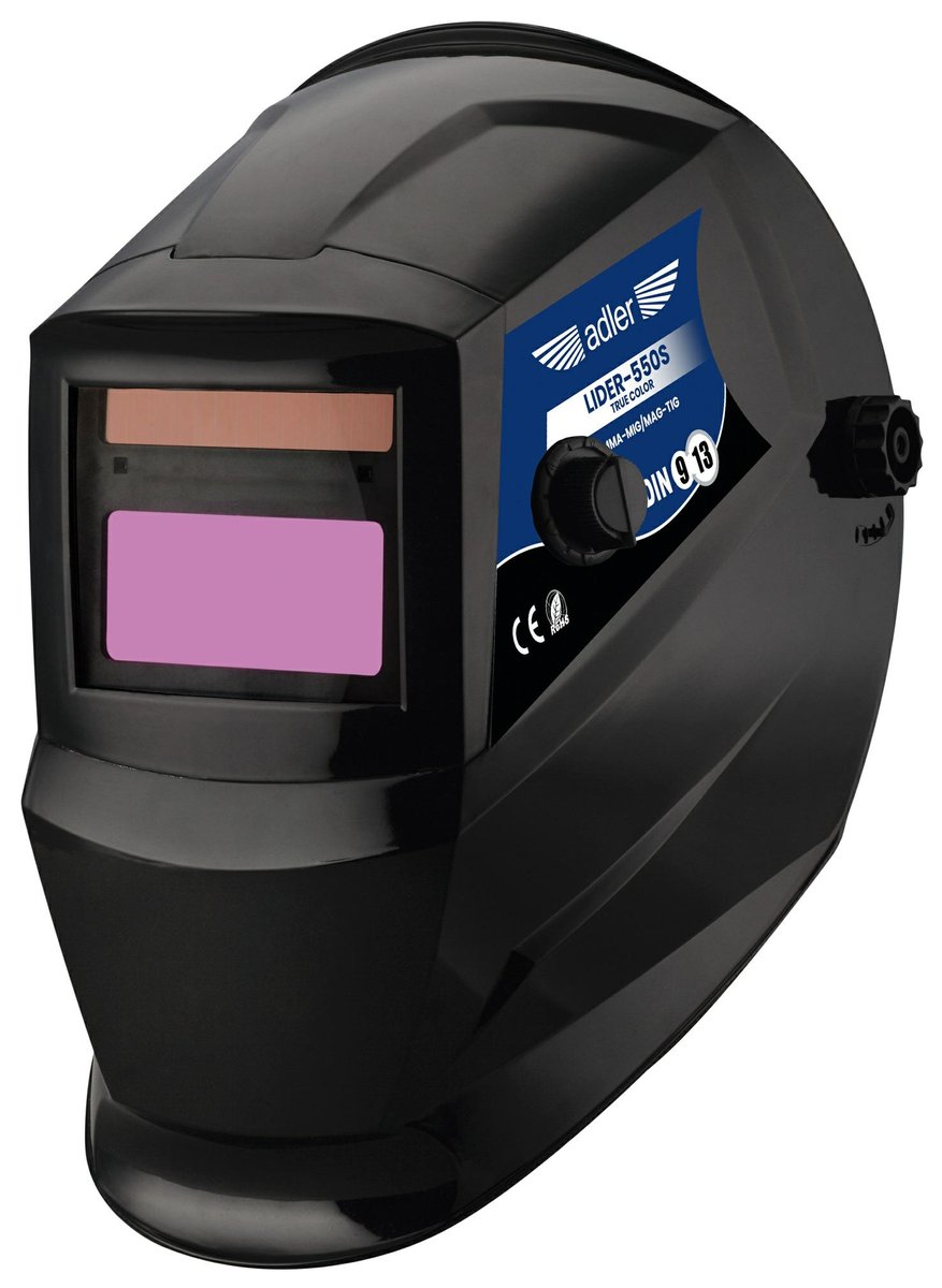 Adler przyłbica spawalnicza samościemniająca lider-550s mig/mma/tig true color.