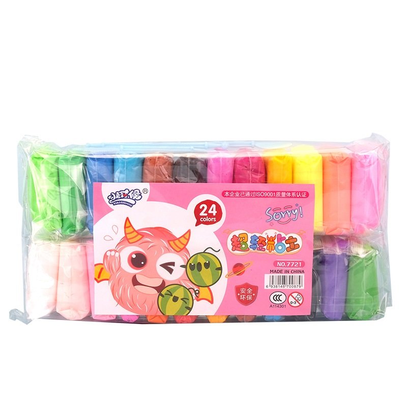 MASA PLASTYCZNA KOLOROWA MAGICZNA PIANKOLINA SUPER CLAY 24