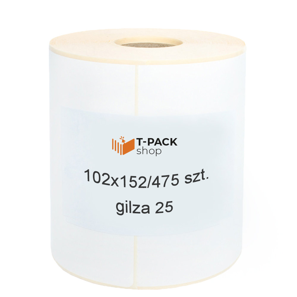 Etykiety Termotransferowe 102x152mm 475 sztuk gilza 25mm