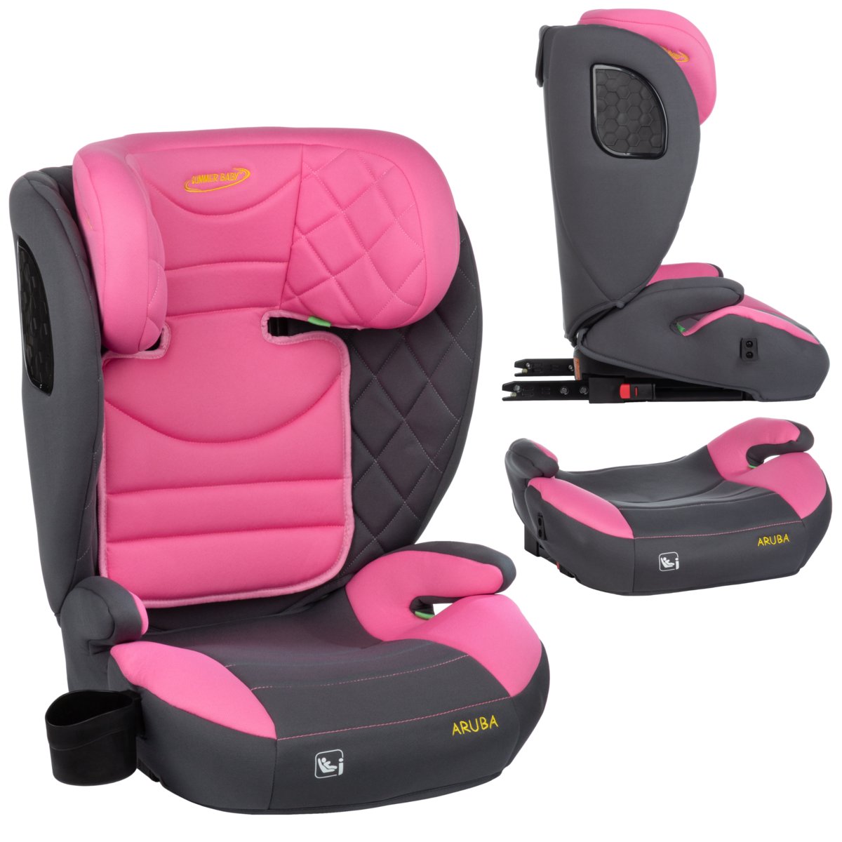 FOTELIK SAMOCHODOWY ISOFIX 100-150cm i-SIZE 2w1 R129 SUMMER BABY ARUBA
