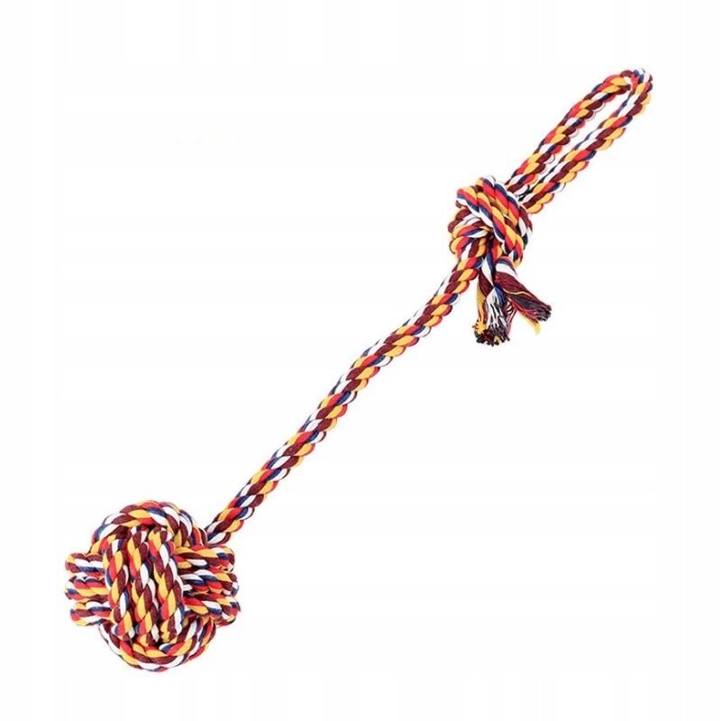 PETSTORY ZABAWKA dla PSA szarpak bawełniany z PIŁKĄ GRYZAK ZABAWA 30cm