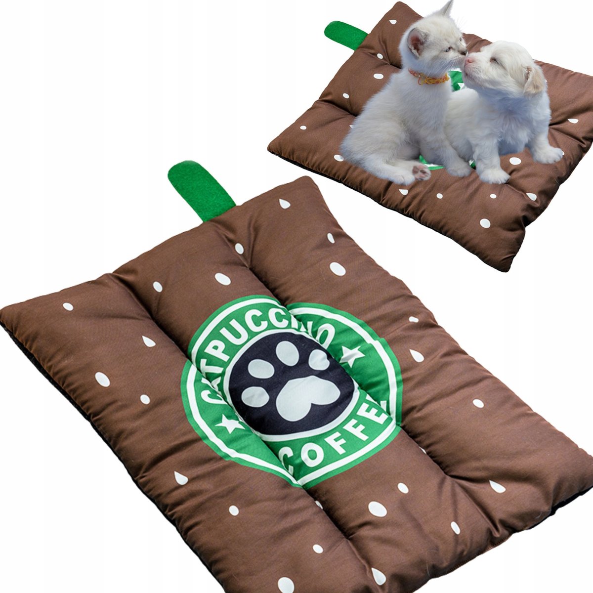 PETSTORY Poduszka MATA do spania LEGOWISKO dla PSA kota COFFEE 55x42 CM