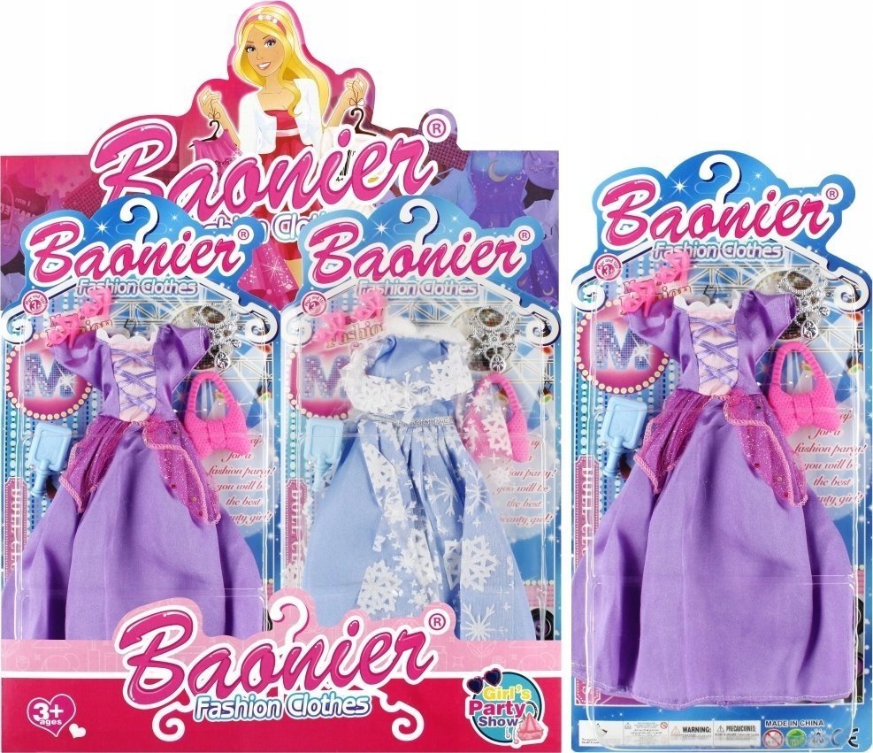 Zestaw ubranek dla lalek sukienka