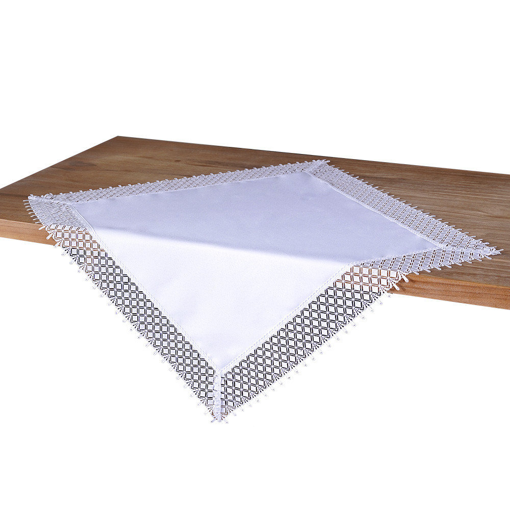 Serweta elegancka z gipiurą 85x85 053 biała
