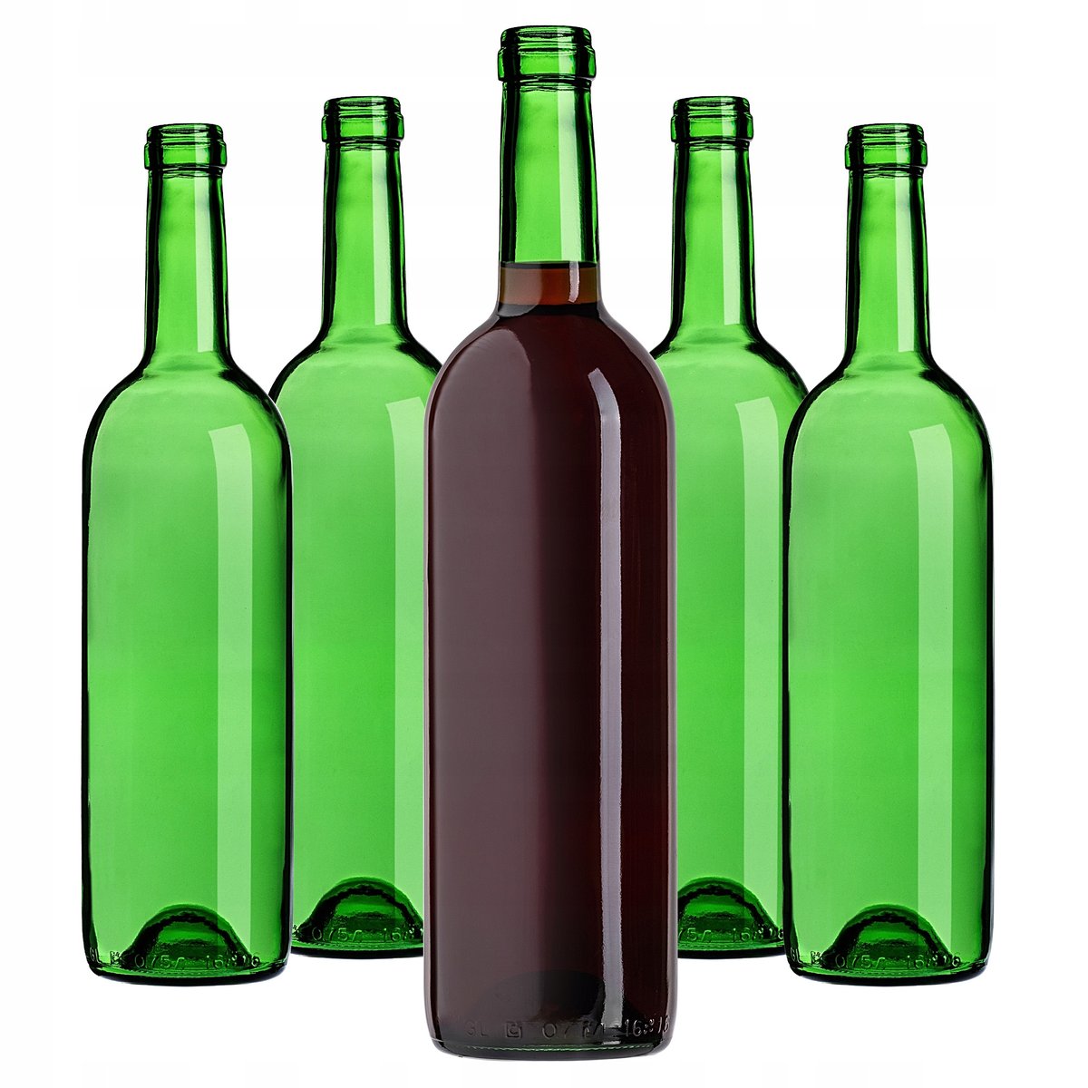 BUTELKI DO WINA 0,75L 750 ml BUTELKA SZKLANA NA WINO NALEWKI ZIELONA 30 szt