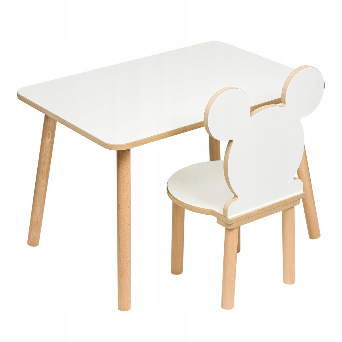 Stolik i krzesełko dla dzieci 50 x 70 x 47cm zestaw mebli MDF + drewno