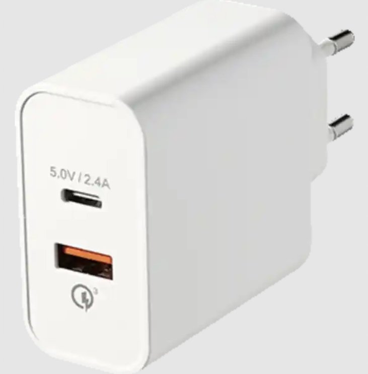 Podwójna ładowarka sieciowa USB Fast Charge 30W