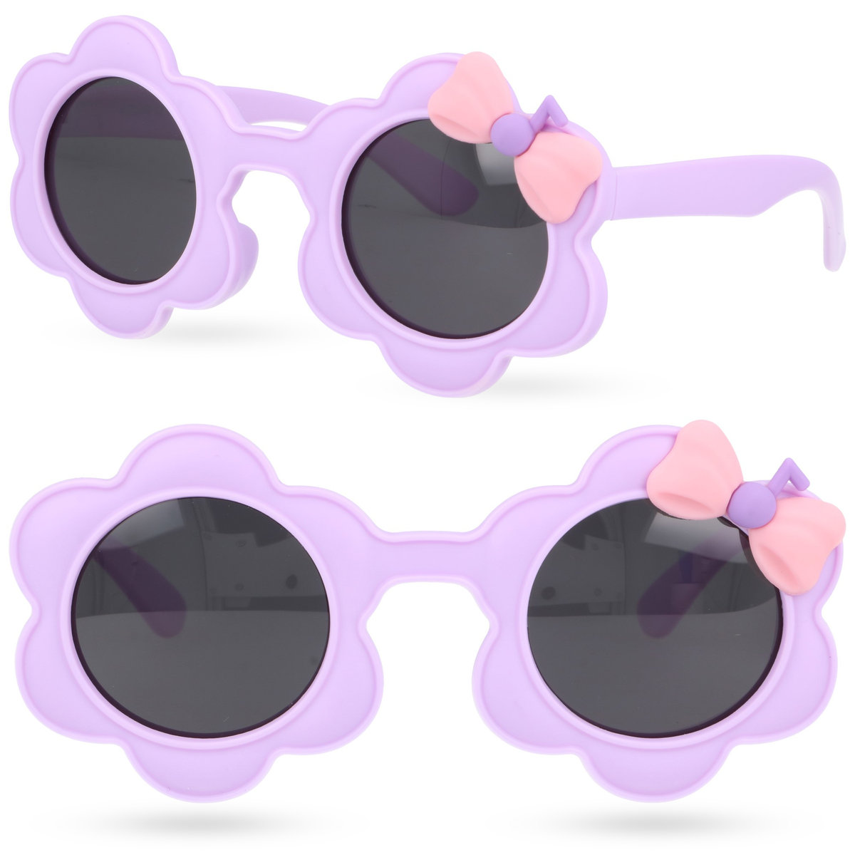 NIEŁAMLIWE Okulary przeciwsłoneczne dla dzieci dziecięce SUNFLOWER VIOLET