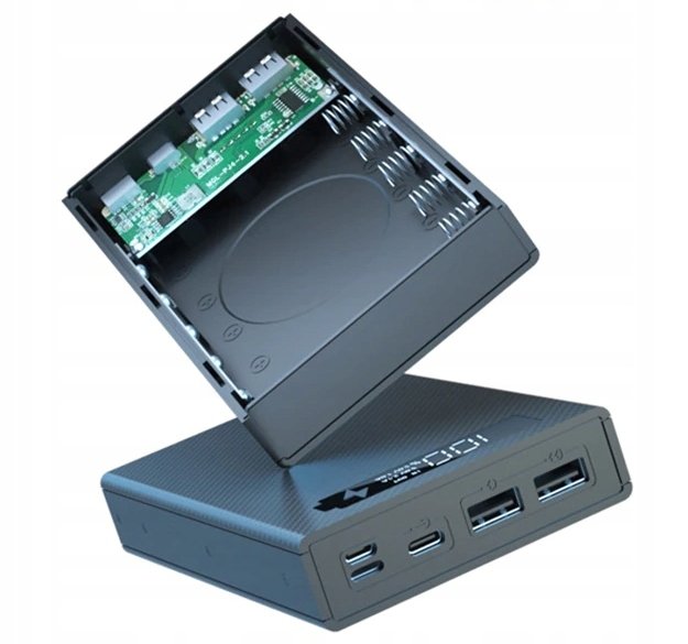 Obudowa PowerBank 5x 18650 USB C Micro SKRĘCANA