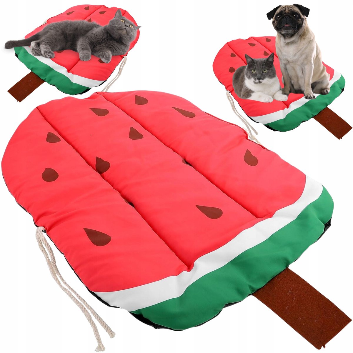 PETSTORY Poduszka LEGOWISKO dla PSA kota mata do spania WATERMELON 57x40 CM