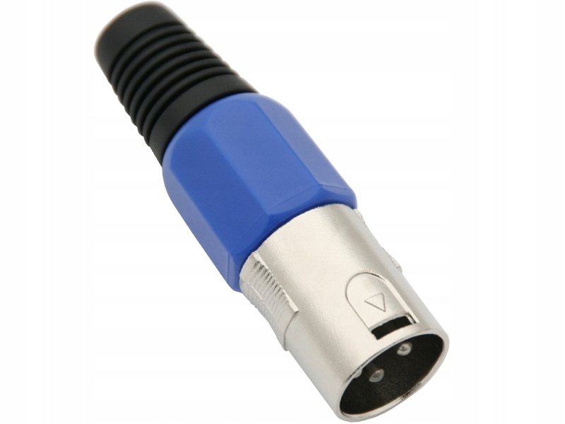 WTYK XLR NA KABEL NIEBIESKI MIKROFONOWY GNIAZDO MIKROFONU 3 PIN NA KABEL
