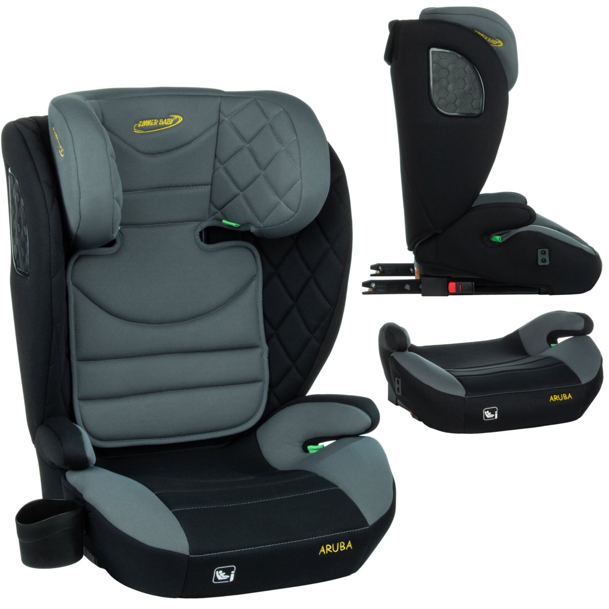 FOTELIK SAMOCHODOWY ISOFIX 100-150cm i-SIZE 2w1 R129 SUMMER BABY ARUBA