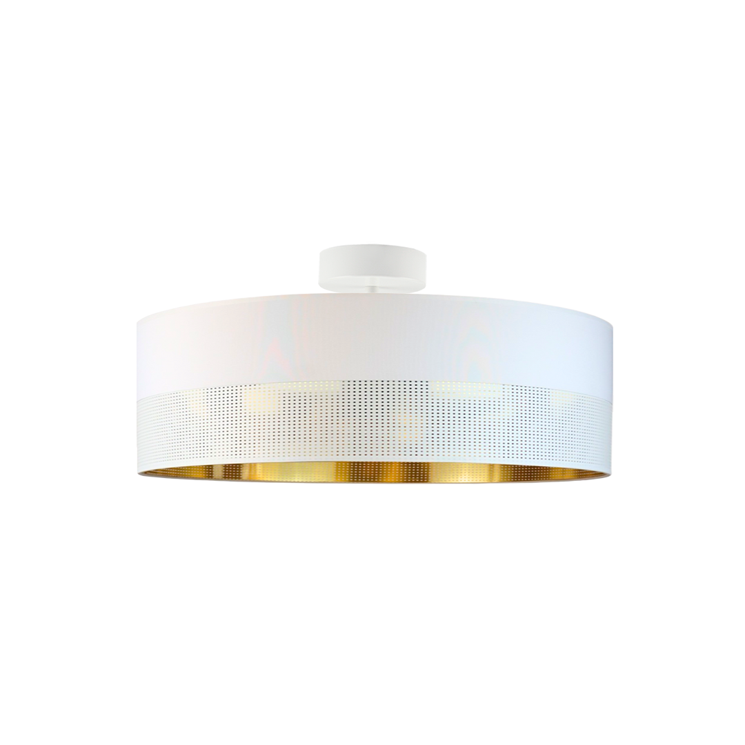 Plafon WENECJA GLAM fi - 50 cm kolor biały ze złotym wnętrzem z ażurem