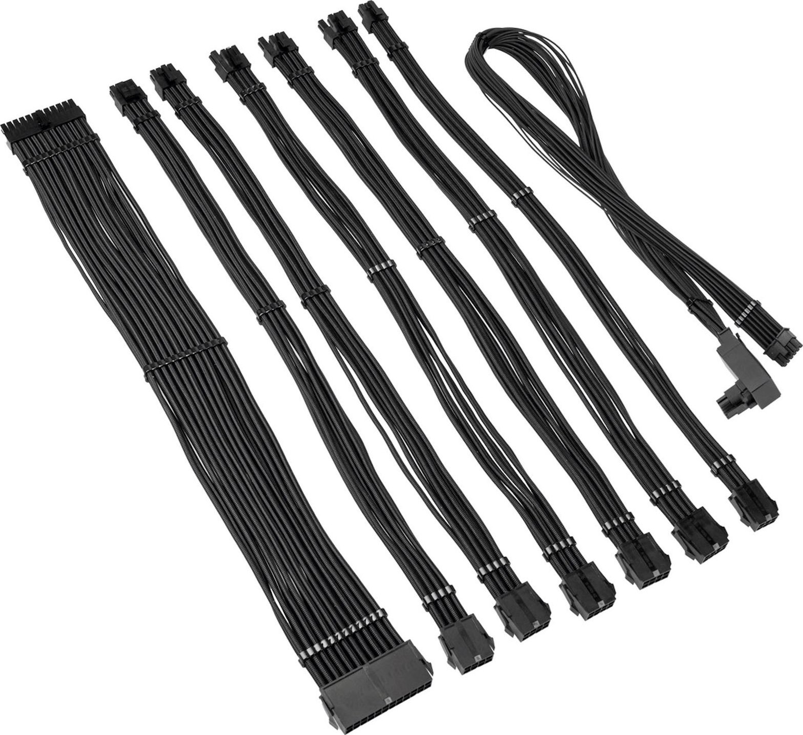 Kolink Kolink Core Pro Braided Cable Extension Kit 12V-2x6 Type 2 - Jet Black
