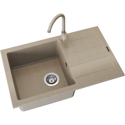 Zlewozmywak PYRAMIS Sparta Plus 070052601BP + bateria Bello Plus Piaskowy beż