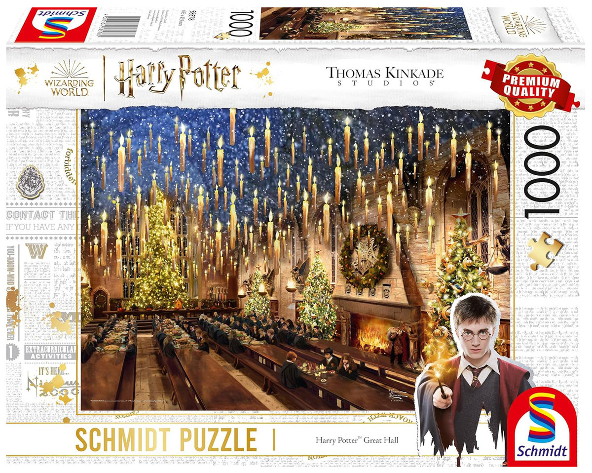 Schmidt, Puzzle PQ THOMAS KINKADE Harry Potter: Wielka Sala, 1000 el.