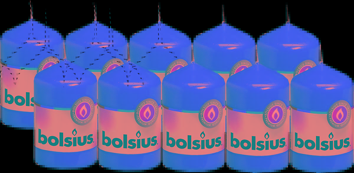 Świeca pieńkowa walec BOLSIUS 15H 8CM 10szt. CZERWONA