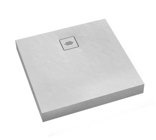 SCHEDPOL SCHEDLINE COLLECTION Brodzik kwadratowy NONLIMITS white stone (biały kamień) 90x90x12 z systemem STABILSOUND PLUS 3ST.N2K-9090/B/ST-M1/B/ST-