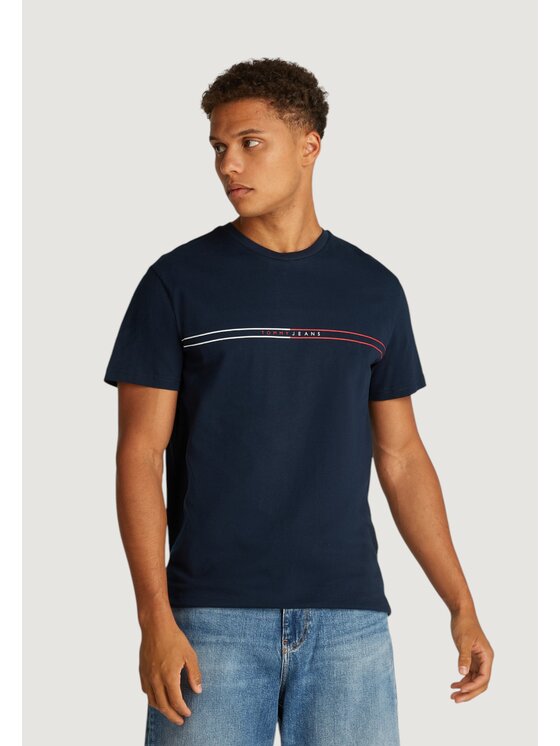 Tommy Jeans T-Shirt Entry Graphic DM0DM20779 Granatowy Slim Fit