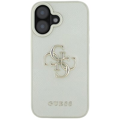 Guess Etui Grained Big 4G Small Classic Logo do iPhone 16, zielone