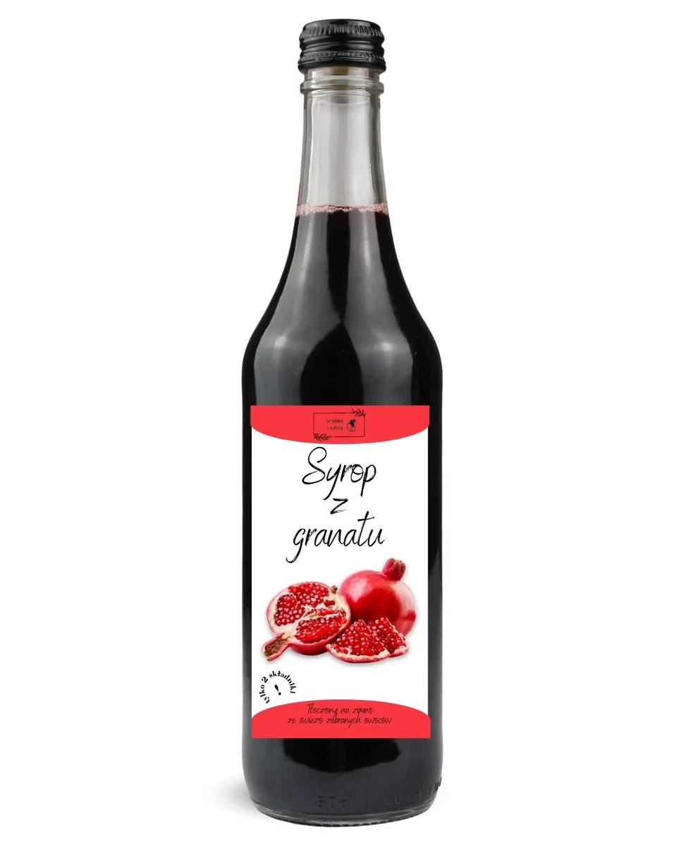 Syrop z Granatu 500 ml Naturalny Owocowy Aromat